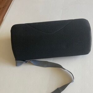 Memory Foam Lumbar Pillow with Strap - Black